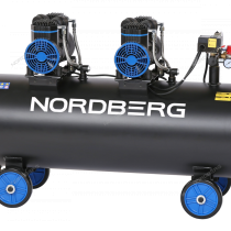 NORDBERG Компрессор безмасляный 220 В, ресивер 135 л, 500 л/мин NCEO135/500