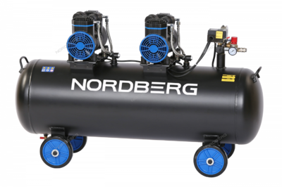 NORDBERG Компрессор безмасляный 220 В, ресивер 135 л, 500 л/мин NCEO135/500