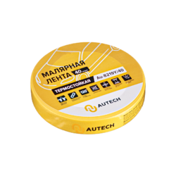 AuTech Маскирующая термостойкая лента 19мм x 40м 120 градусов (жёлтый) Au-8219Y/40