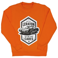 (УЦЕНКА) LERATON WEAR Свитшот c начесом Premium «Ranchero the one who cares» оранжевый, размер L