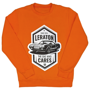 (УЦЕНКА) LERATON WEAR Свитшот c начесом Premium «Ranchero the one who cares» оранжевый, размер L
