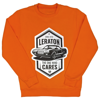 (УЦЕНКА) LERATON WEAR Свитшот c начесом Premium «Ranchero the one who cares» оранжевый, размер L