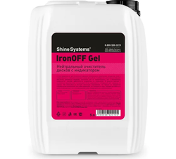 Shine systems Нейтральный очиститель дисков с индикатором IronOFF Gel 5 л SS754
