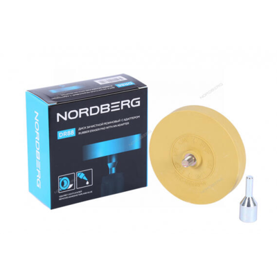 NORDBERG Диск зачистной резиновый 88 мм для удаления скотча и остатков клея с адаптером DR88