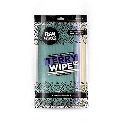 Foam Heroes универсальная двусторонняя микрофибра без оверлока Terry Wipe 35х35см (9шт) FHA027