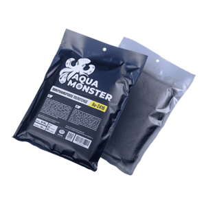 AuTech Микрофибровое полотенце 50*80 см, чёрное, 600гр/м2 для сушки авто AQUA MONSTER Au-2416