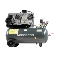 NORDBERG Компрессор поршневой с ременной передачей, 380 В, ресивер 100 л, 580 л/мин NCP100/580