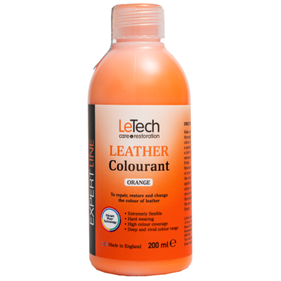 (УЦЕНКА) LeTech Краска для кожи (Leather Colourant) Orange Expert Line 200 мл
