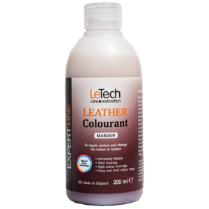 (УЦЕНКА) LeTech Краска для кожи (Leather Colourant) Maroon Expert Line 200 мл