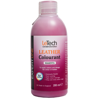 (УЦЕНКА) LeTech Краска для кожи (Leather Colourant) Magenta Expert Line 200 мл