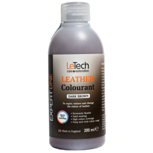 (УЦЕНКА) LeTech Краска для кожи (Leather Colourant) Dark Brown Expert Line 200 мл