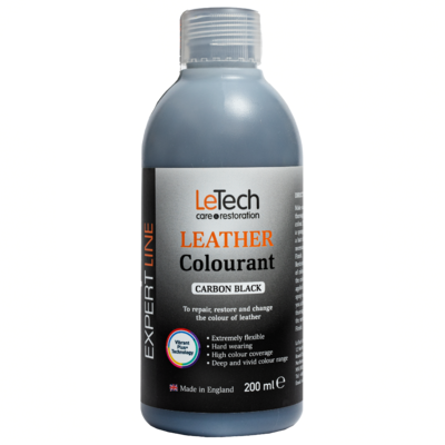 (УЦЕНКА) LeTech Краска для кожи (Leather Colourant) Black Carbon Expert Line 200 мл