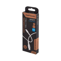 GoPower Кабель GP21TT Type-C (m)-Type-C (m) 1.0 м 3.0 A 60 W силикон белый (1/200/800)