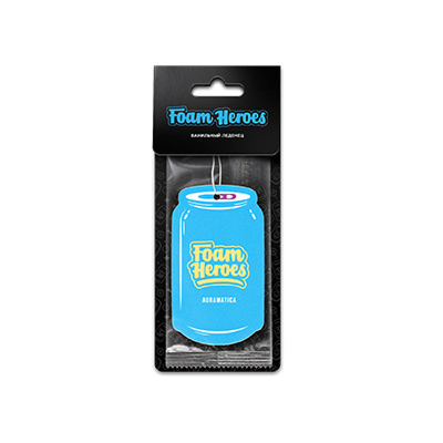 Foam Heroes Подвесной ароматизатор ванильный леденец Auramatica FHD006