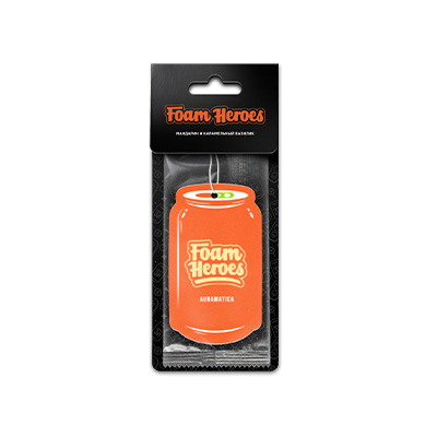 Foam Heroes Подвесной ароматизатор мандарин и карамельный базилик Auramatica FHD003