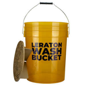 (УЦЕНКА) Прозрачное ведро для мойки автомобилей с сепаратором (желтое) 20 л CARWASH LERATON DETAILING BUCKET WBY