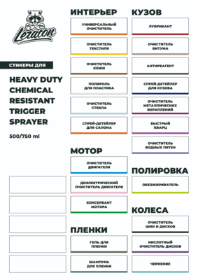 Стикерпак для химостойкой бутылки LERATON A4 SP2