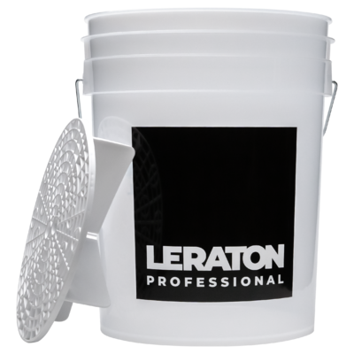 Ведро для мойки автомобилей с сепаратором LERATON PROFESSIONAL (белое) 20 л