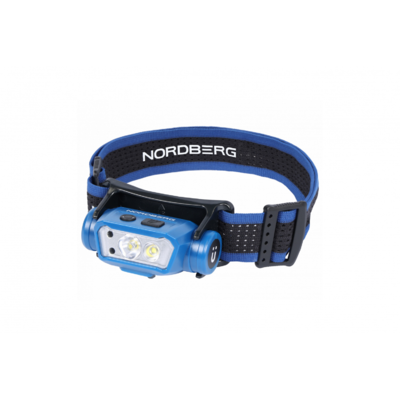 NORDBERG Фонарь светодиодный налобный, аккумуляторный, 3,7 В c датчиком движения 1953