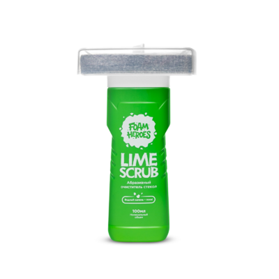 Foam Heroes Абразивный очиститель стекол, флакон с фетровым аппликатором Lime Scrub 100мл FHB156