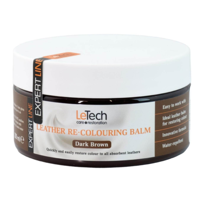 LeTech Бальзам для восстановления цвета кожи (Темно-коричневый) Leather Re-Colouring Balm 200 мл
