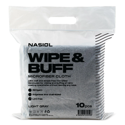 Nasiol Микрофибра для располировки нанопокрытий MICROFIBER CLOTH DARK GRAY 40х40 см 320 gsm 10 шт