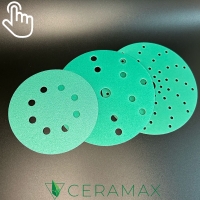 CERAMAX Круг шлифовальный 150 мм CERAMAX GREEN FILM 15 отверстий P320 1CRX1140